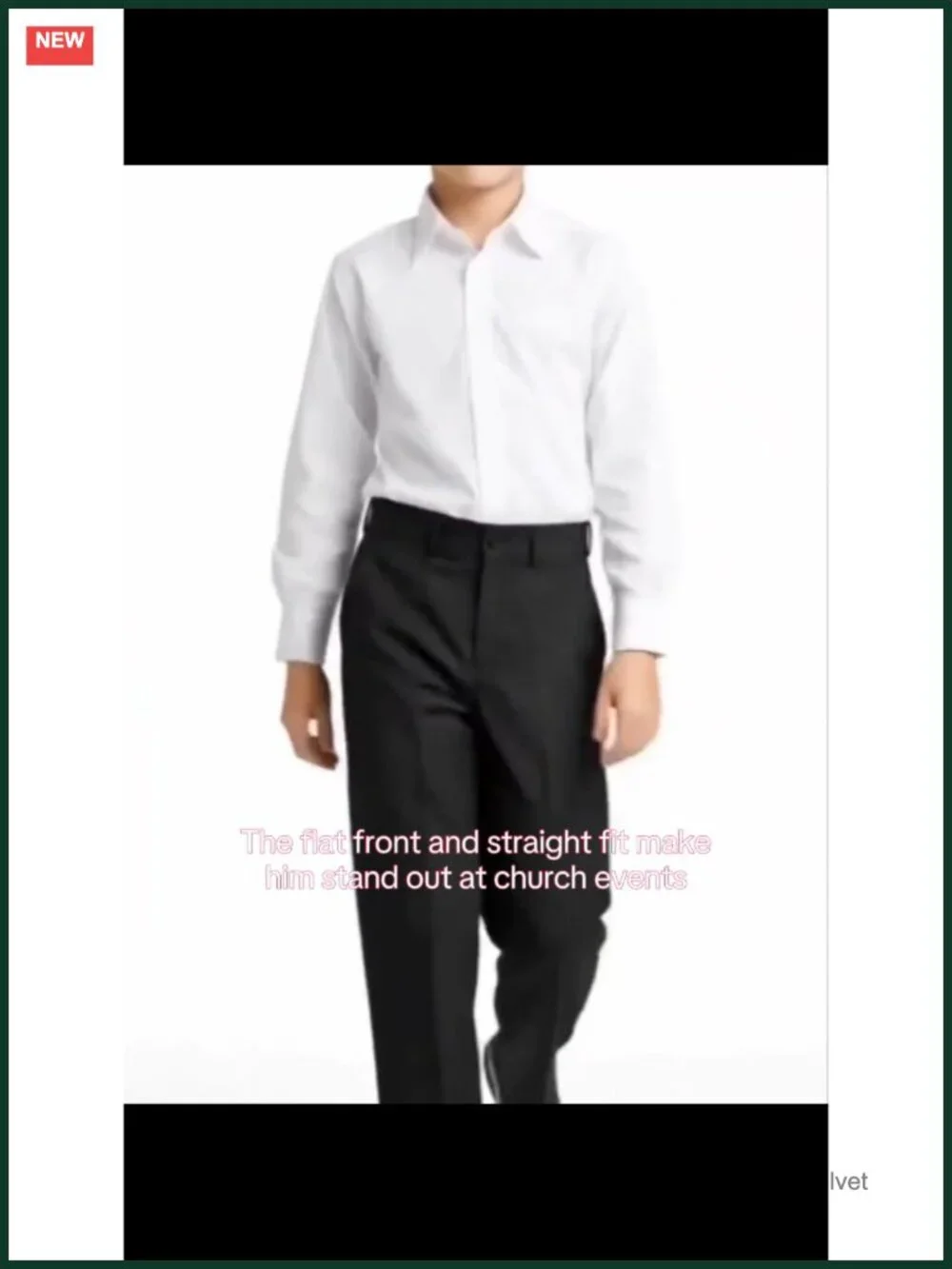 Boys Dress Pants - Flat Front Straight Fit Tailored Slacks - Formal School